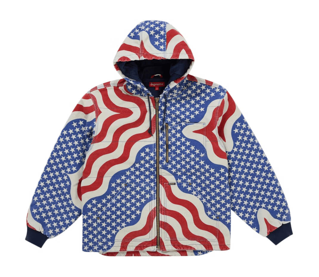 ジャケット・アウター Supreme Flag Quilted Hooded Work Jacket Supreme Flag Quilted Hooded Work Jacket Multicolor