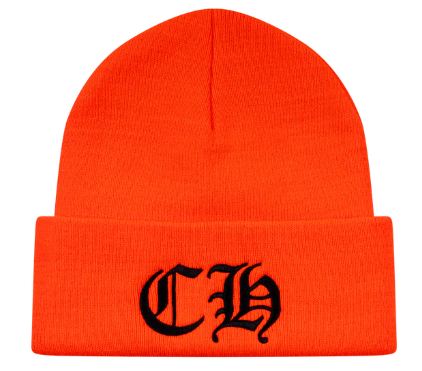 Chrome Hearts Embroidered CH Logo Beanie Orange Black Chrome Hearts Embroidered CH Logo Beanie Orange Black