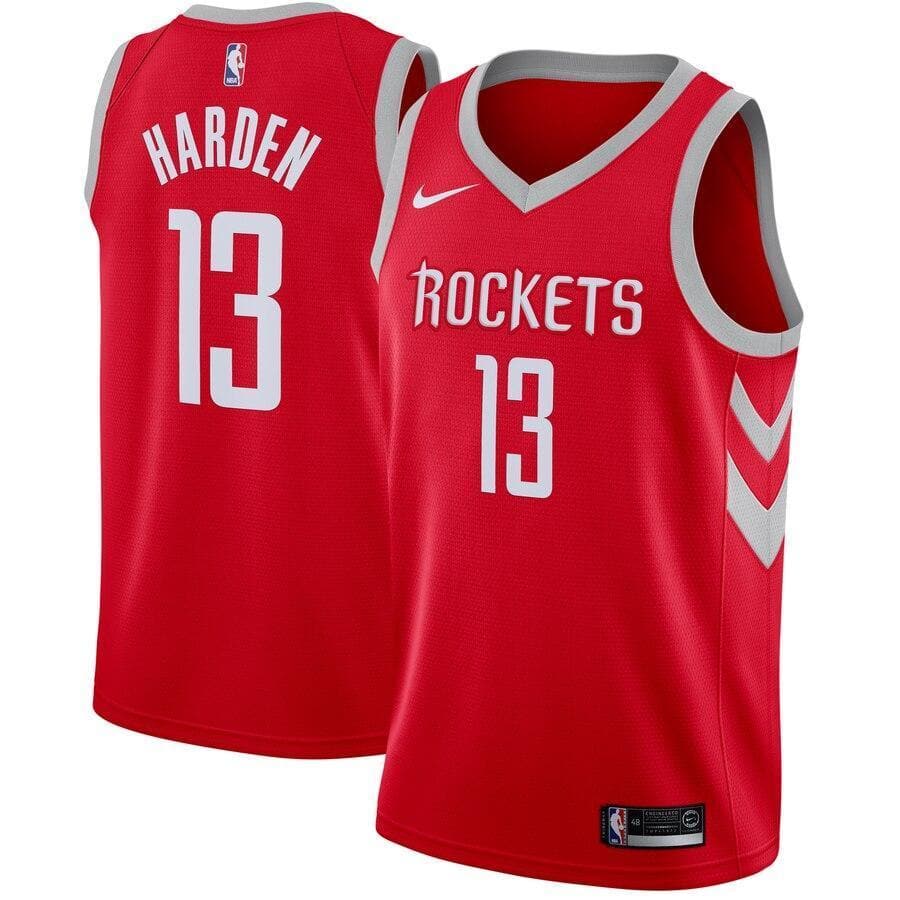 Nike James Harden Houston Rockets Jersey Red – Origins NYC