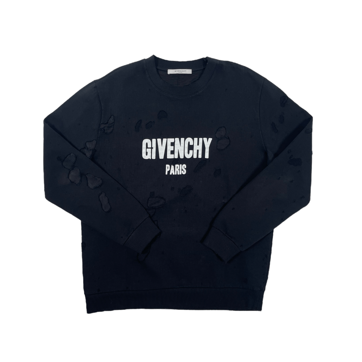 Givenchy clearance destroyed crewneck