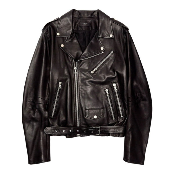 Amiri Leather Motorcycle Jacket Black