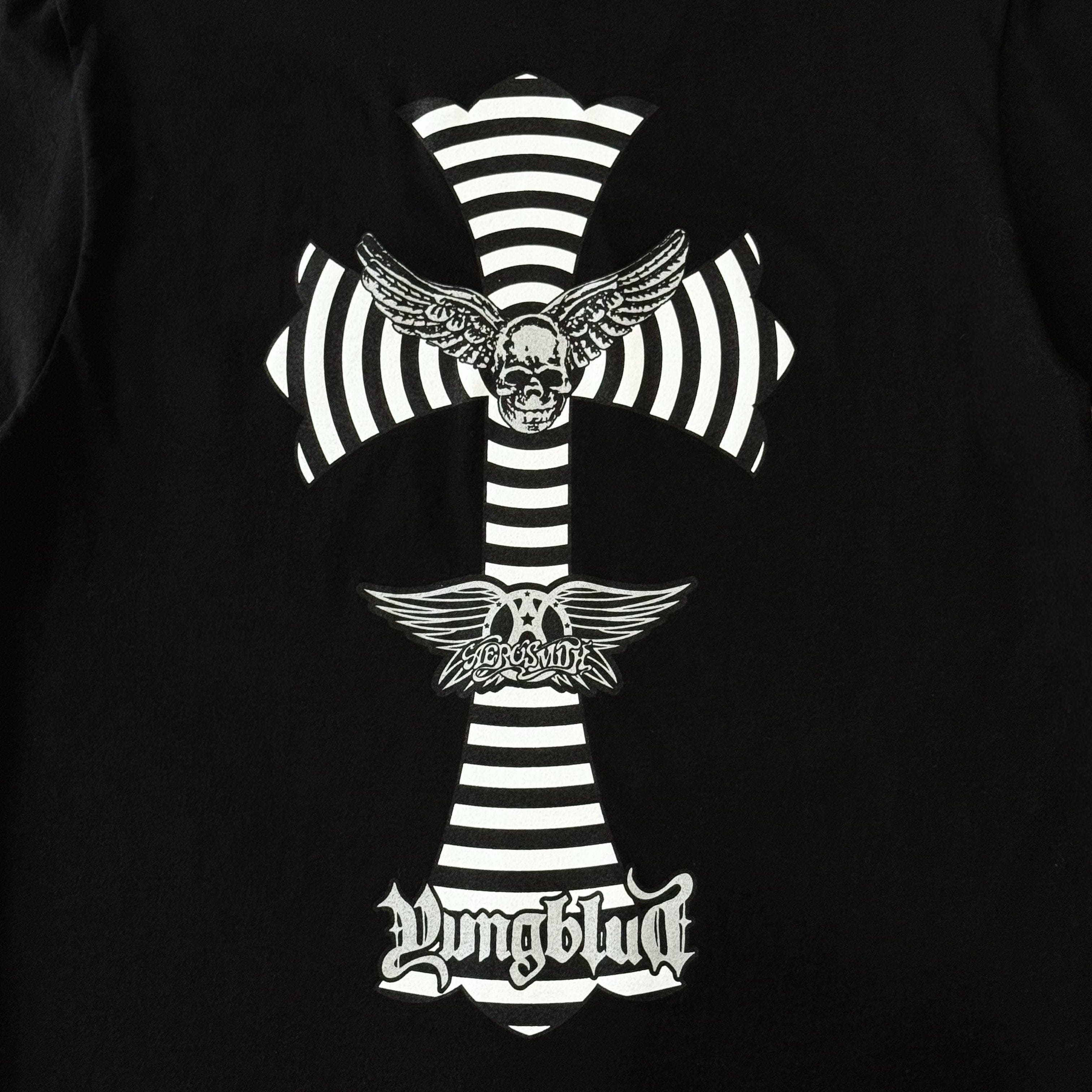 Chrome Hearts x Foti x Yungblud Aerosmith Short Sleeve Tee Shirt Black