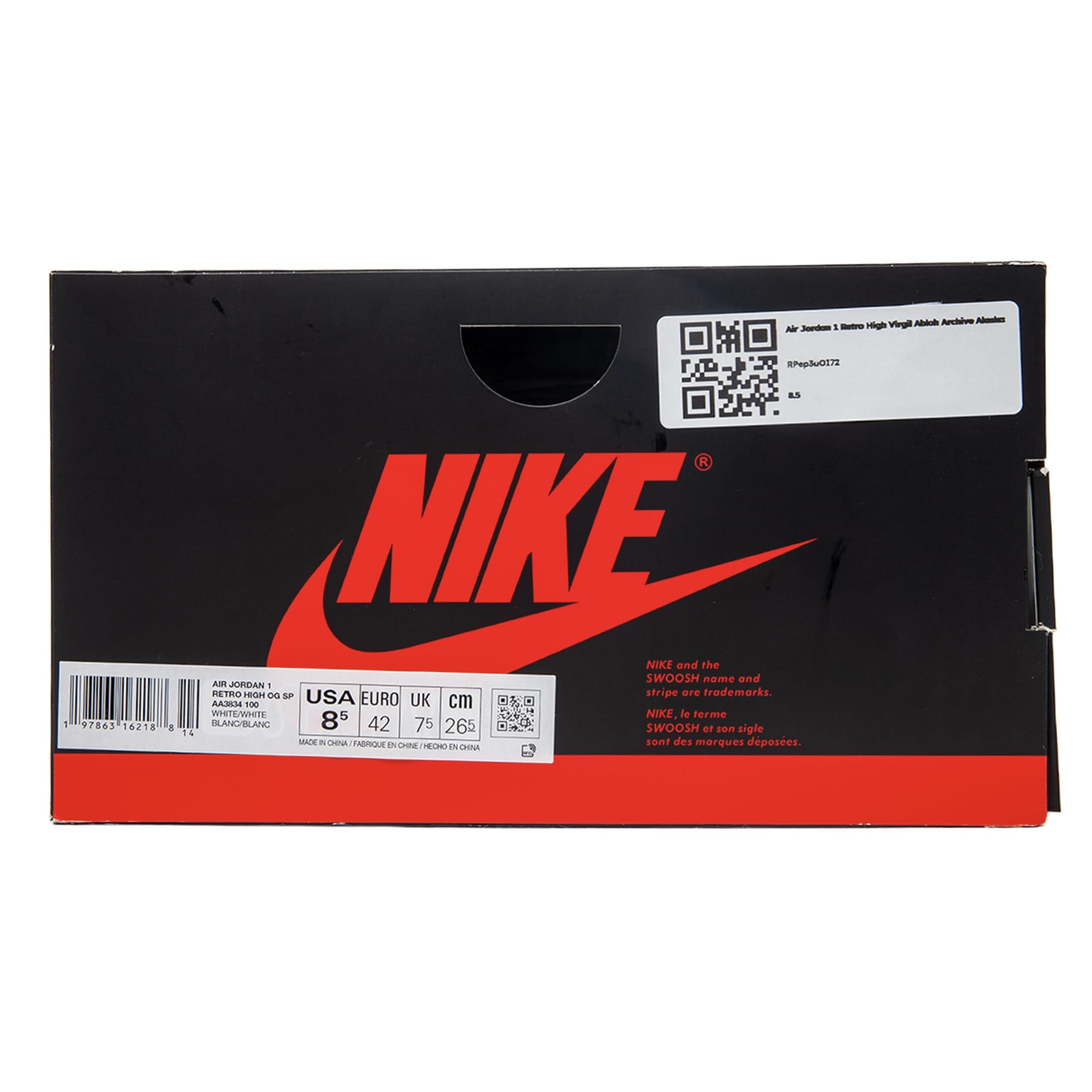 Air Jordan 1 Retro High Virgil Abloh Archive Alaska