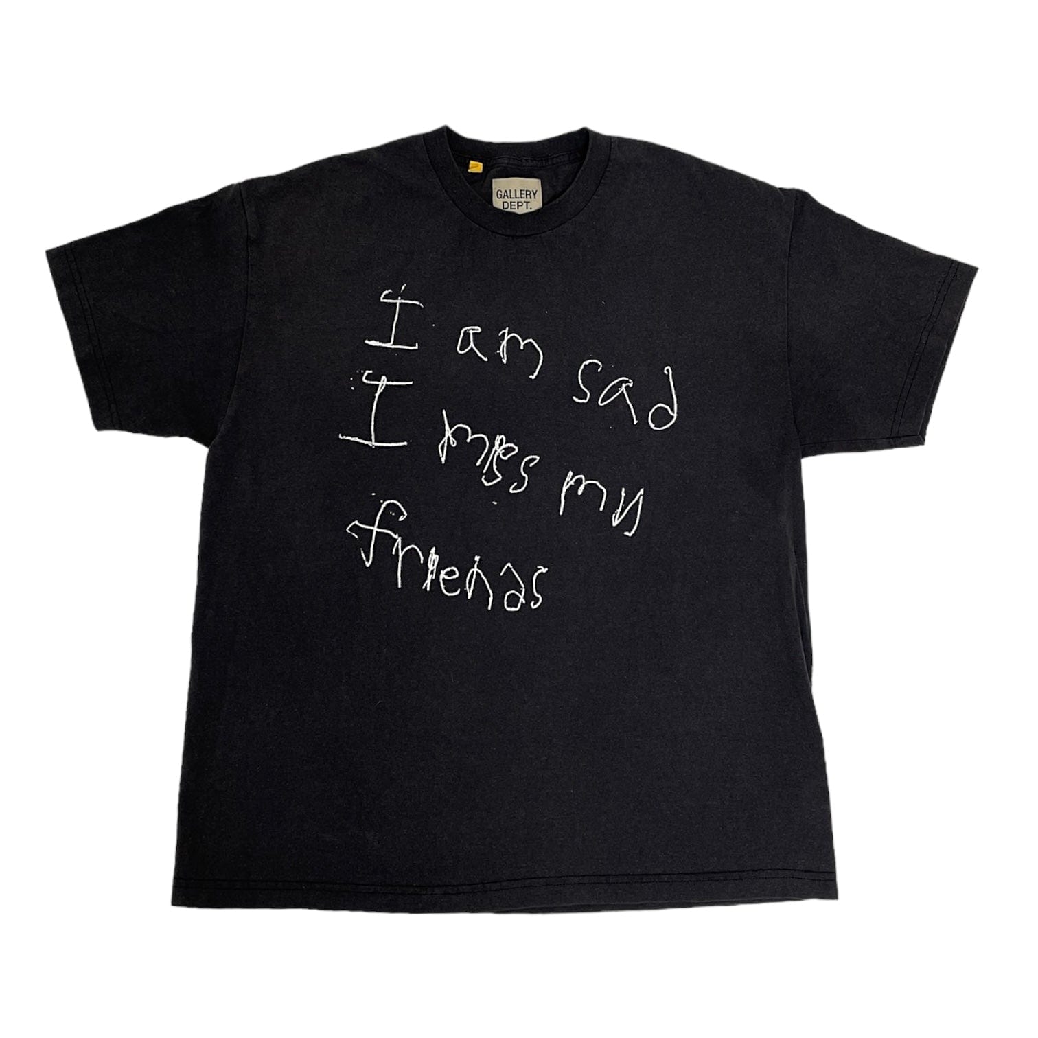 Gallery Department I’m Sad Short Sleeve Tee Shirt Black Pre-Owned