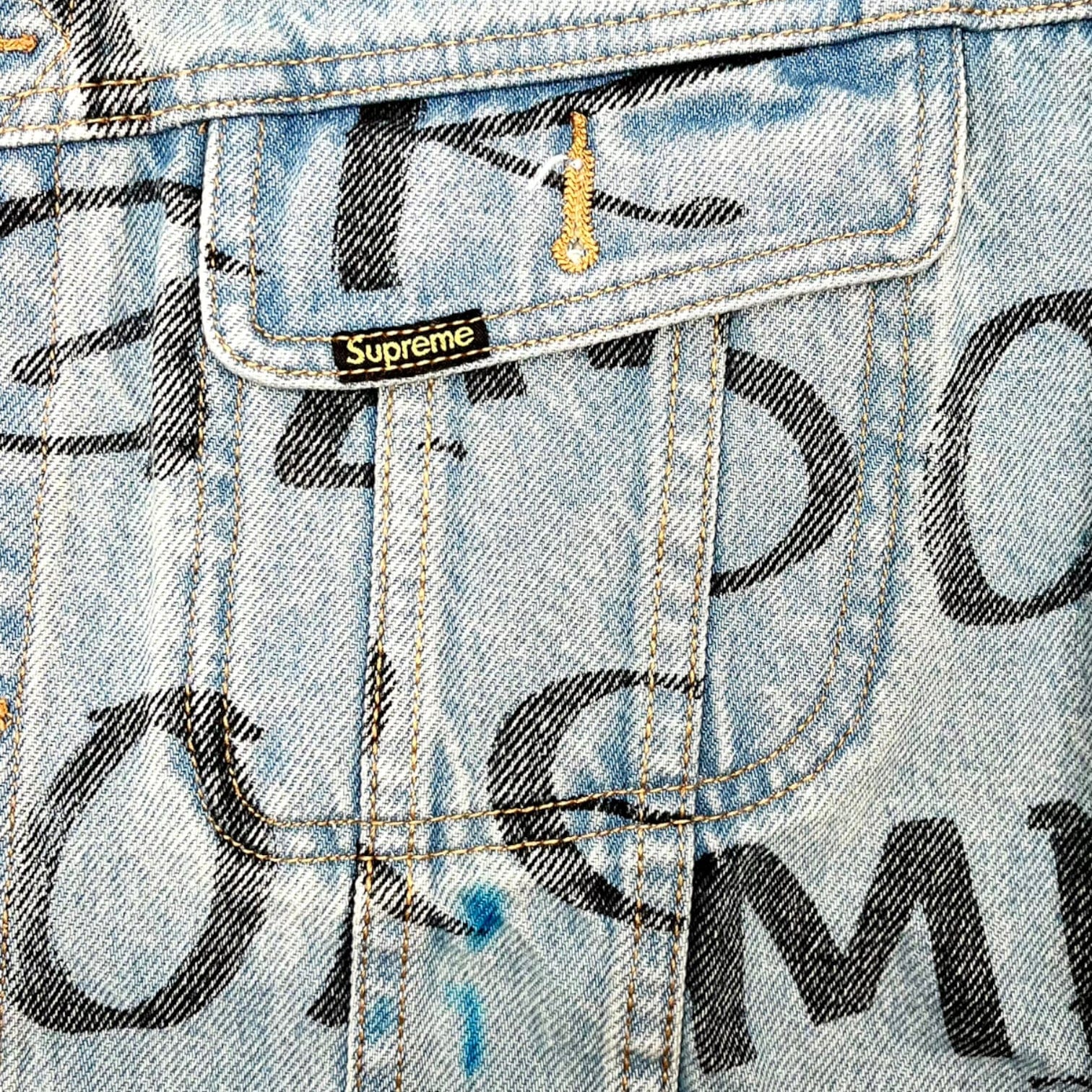 Supreme Black Ark Denim Trucker Jacket Blue Pre-Owned – Origins NYC