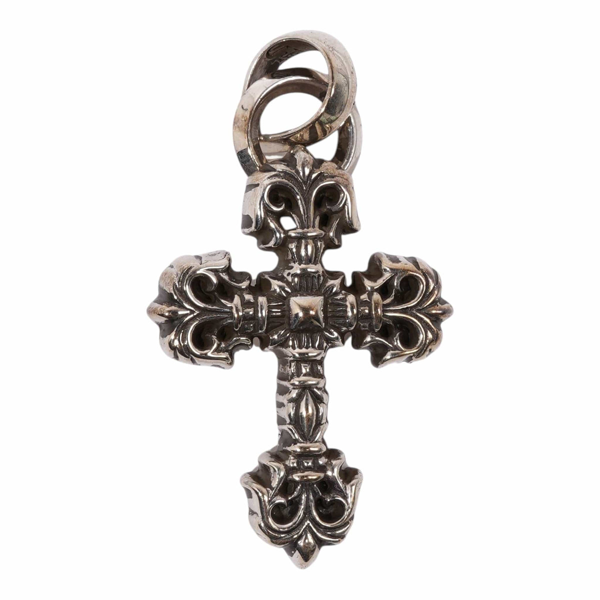 Chrome Hearts Filigree Cross Pendant With Attached Bale Silver (Extra