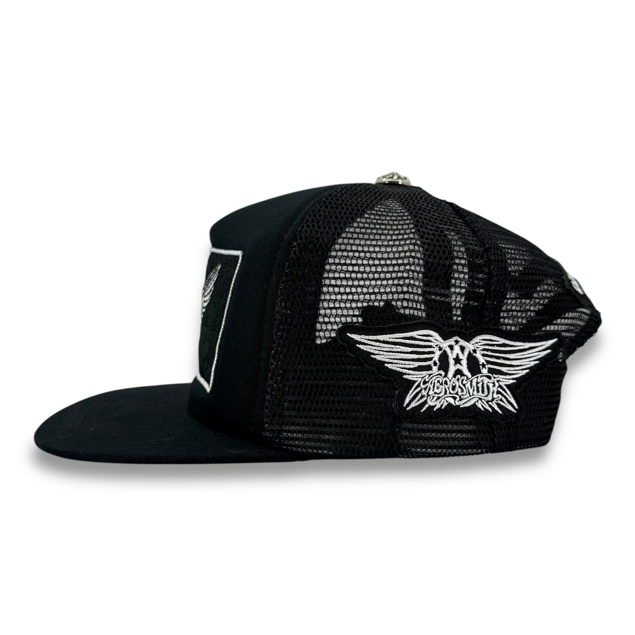 Chrome Hearts x Foti x Yungblud Aerosmith Trucker Hat Black White