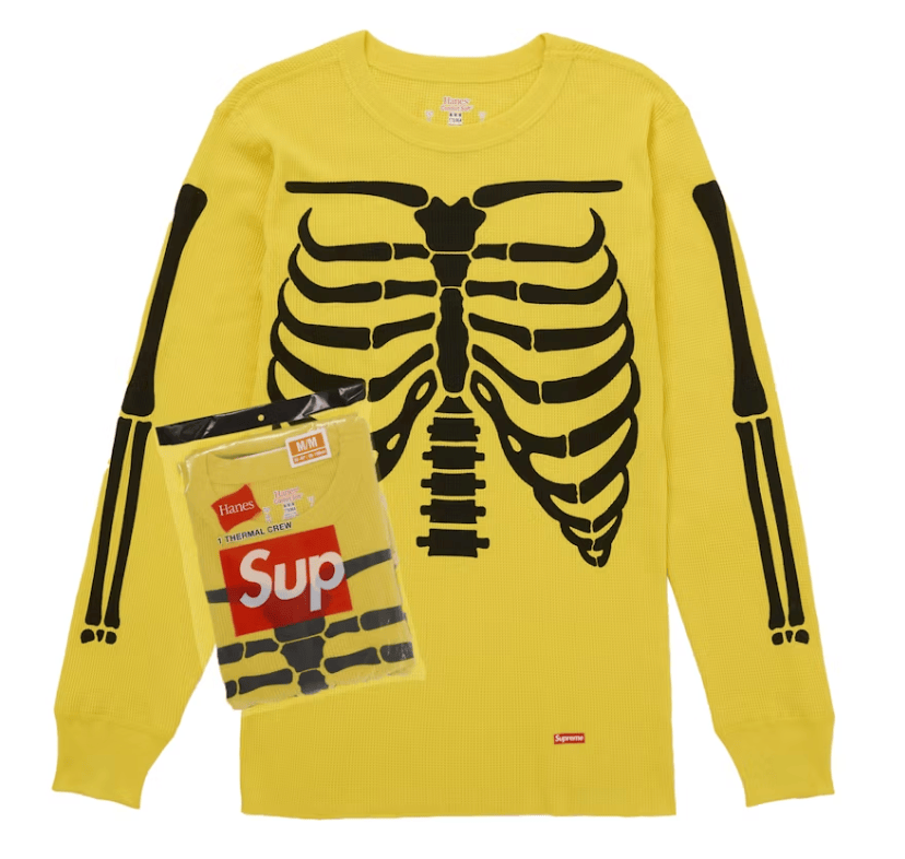 Supreme x Hanes Bones Thermal Crew Black supreme Hanes Bones