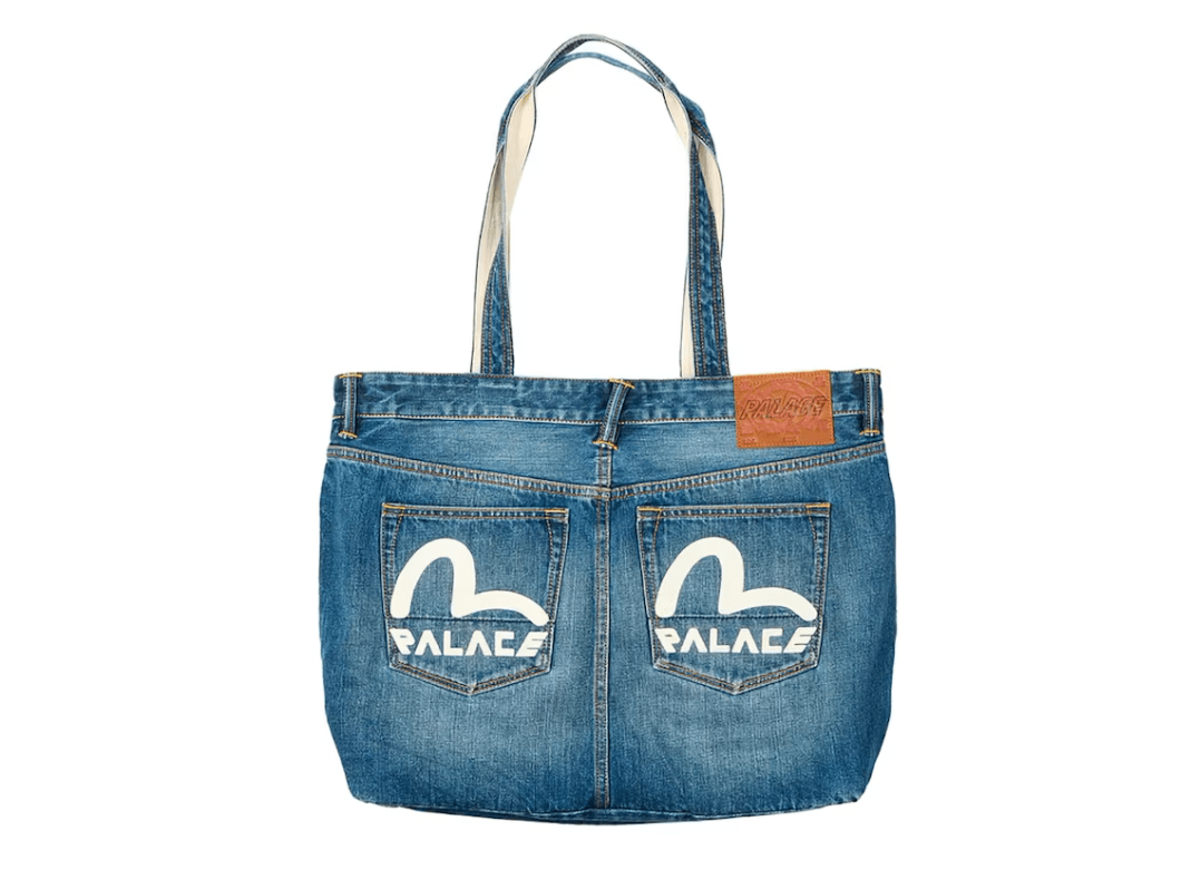 Palace x Evisu Denim Tote Bag Light Wash