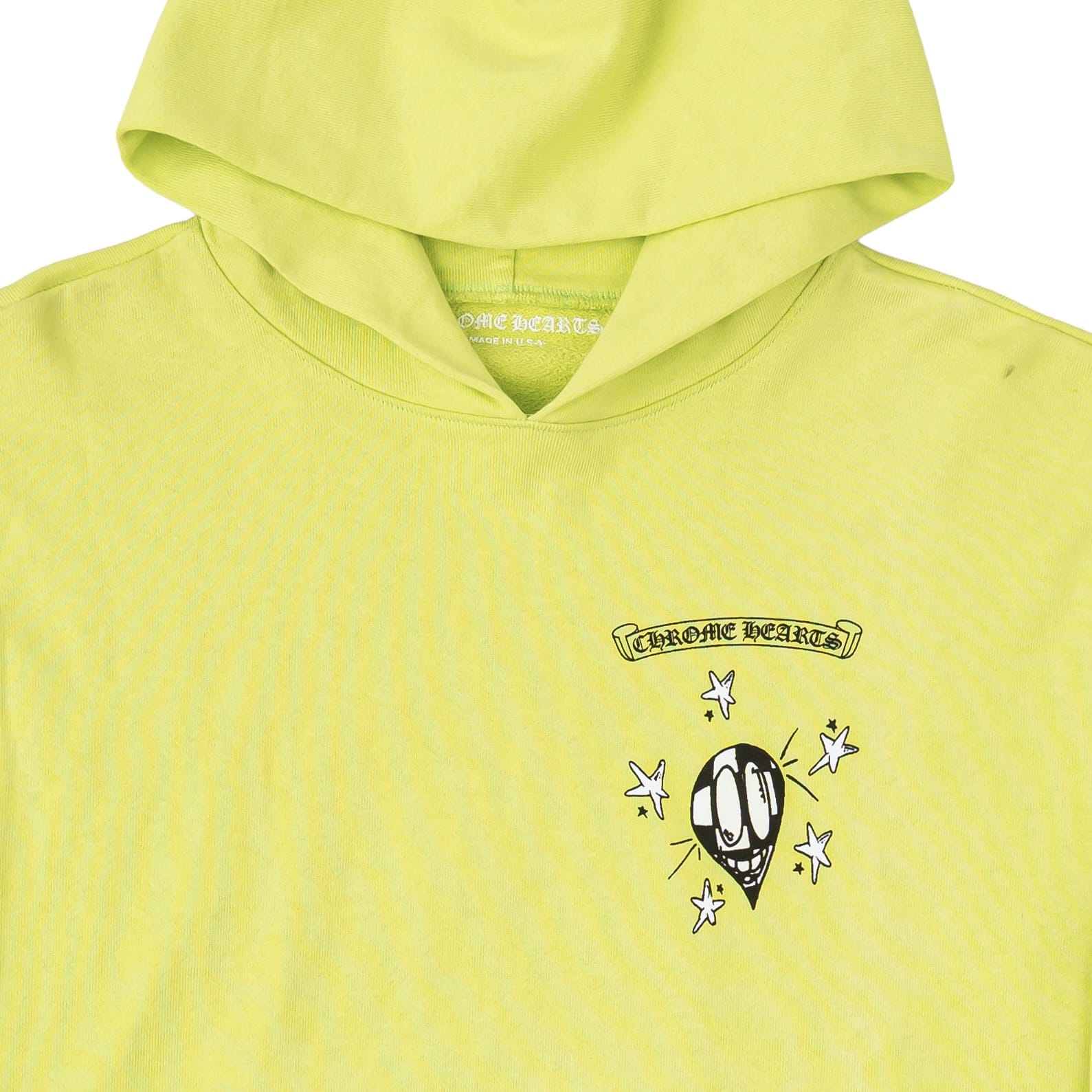 Chrome Hearts x Matty Boy Chain Link Logo Hooded Sweatshirt Volt Green
