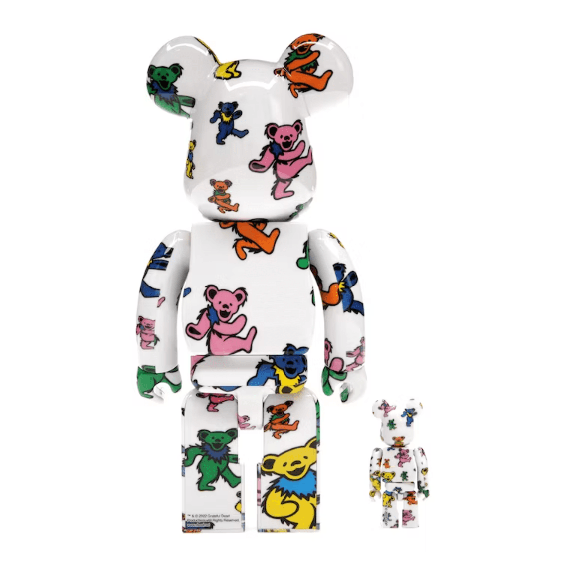 Bearbrick X Grateful Dead Dancing Bear 100 And 400 Set Origins Nyc