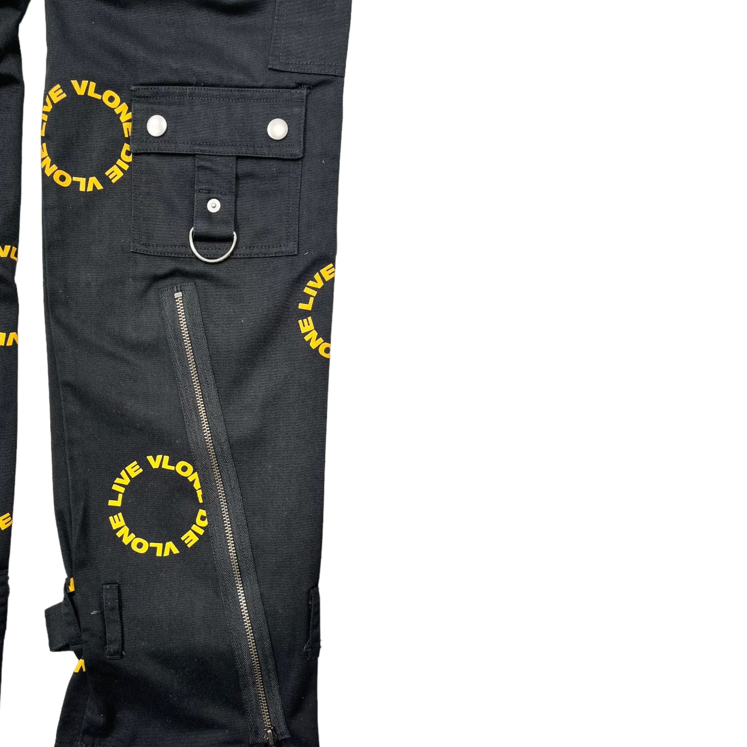 Vlone Bondage Pants Black Yellow Pre-Owned – Origins NYC