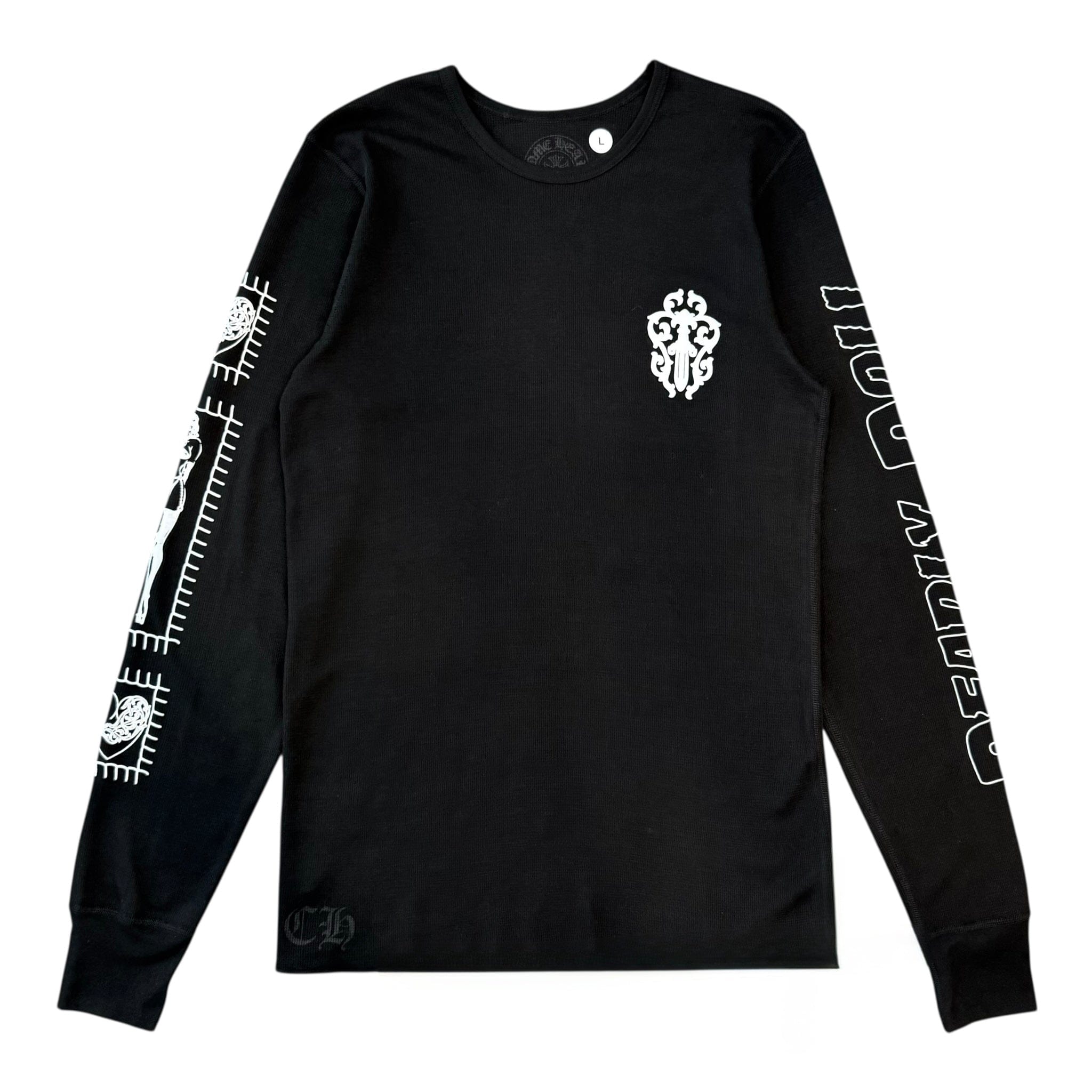 Chrome Hearts x Deadly Doll Horseshoe Dagger Logo Thermal Long Sleeve