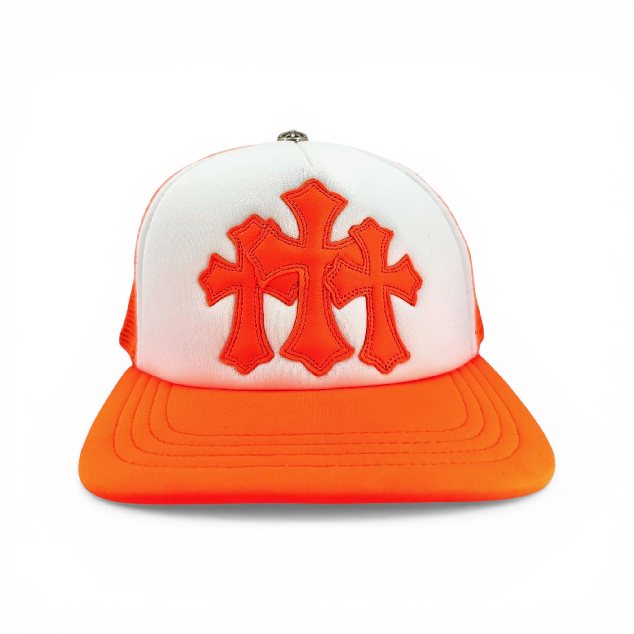 Chrome Hearts TRUCKER CAP ダガー刺繍レザーストラップ CHROME HEARTS（クロムハーツ） TRUCKER CAP デニムトラッカー