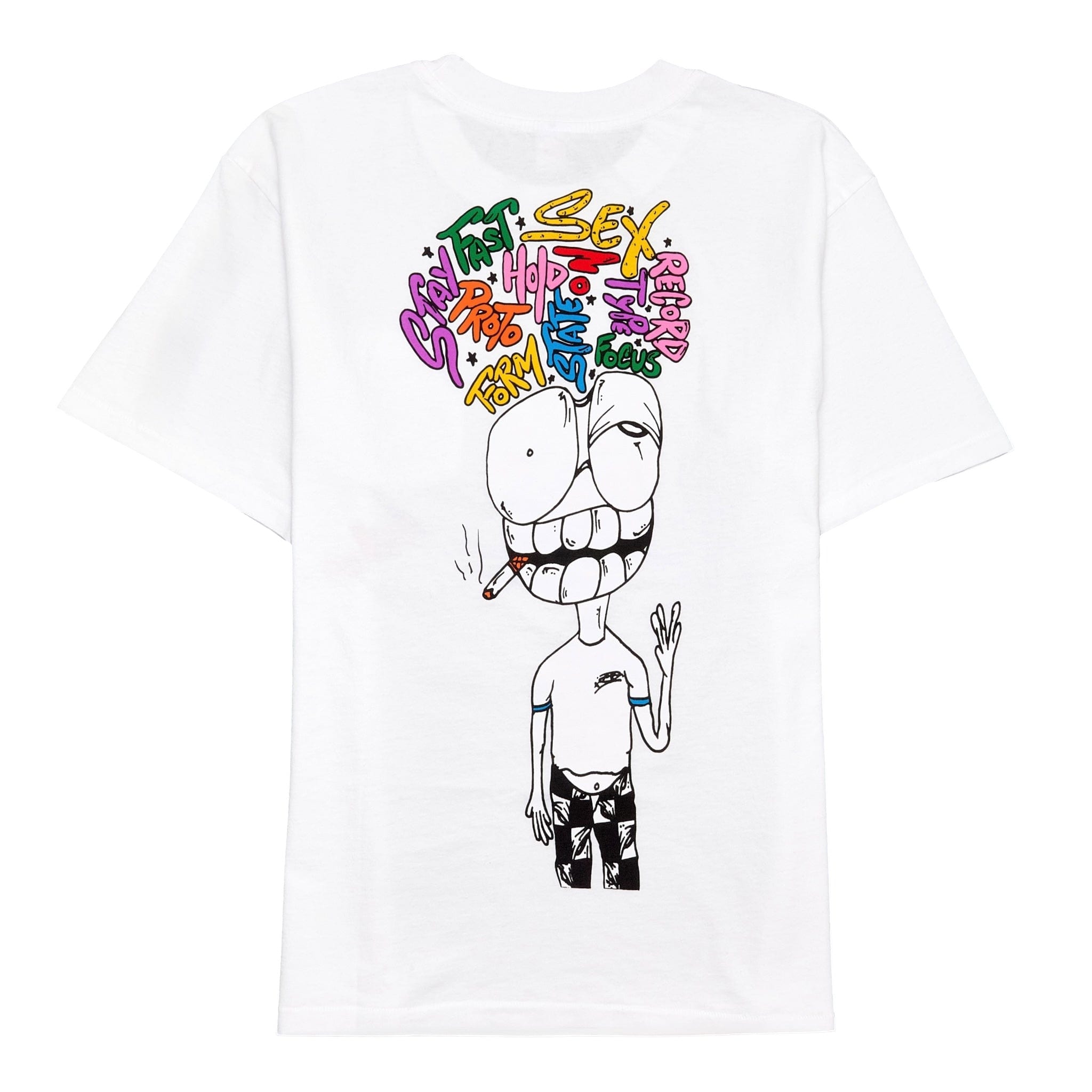 トップス MattyBoy ANTI PROMO T-shirt Matty Boy Anti Promo Logo Pocket Short Sleeve Tee Shirt White Multi