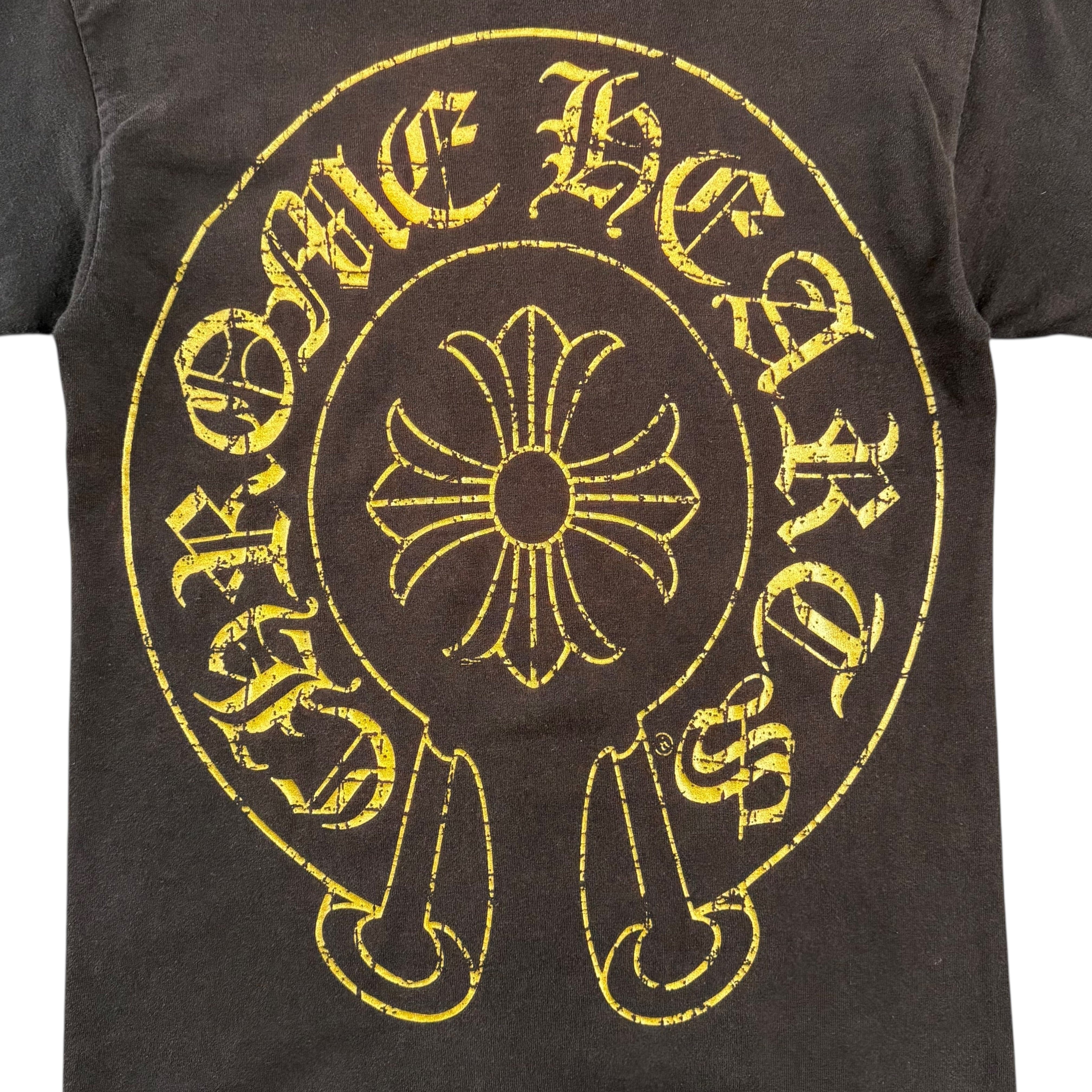 Chrome Hearts Vintage Horseshoe Logo Pocket Short Sleeve Tee Shirt Bla