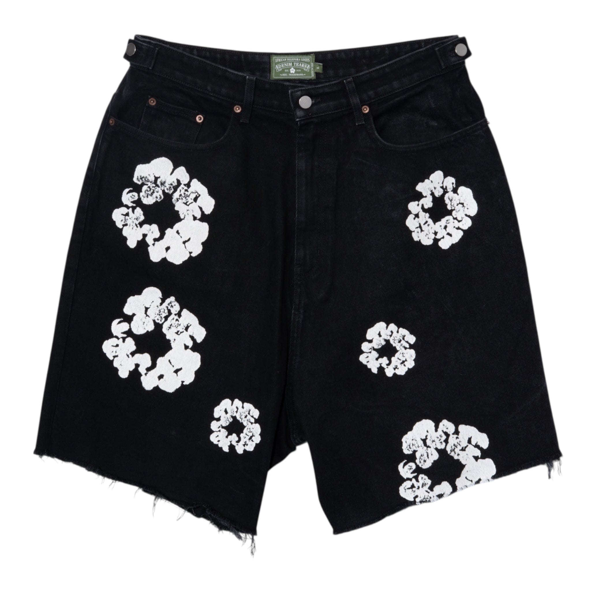 【Denim Tears】★3枚セット★ Black Skin Africa Three Pack Denim Tears The Cotton Wreath Jean Shorts Black White