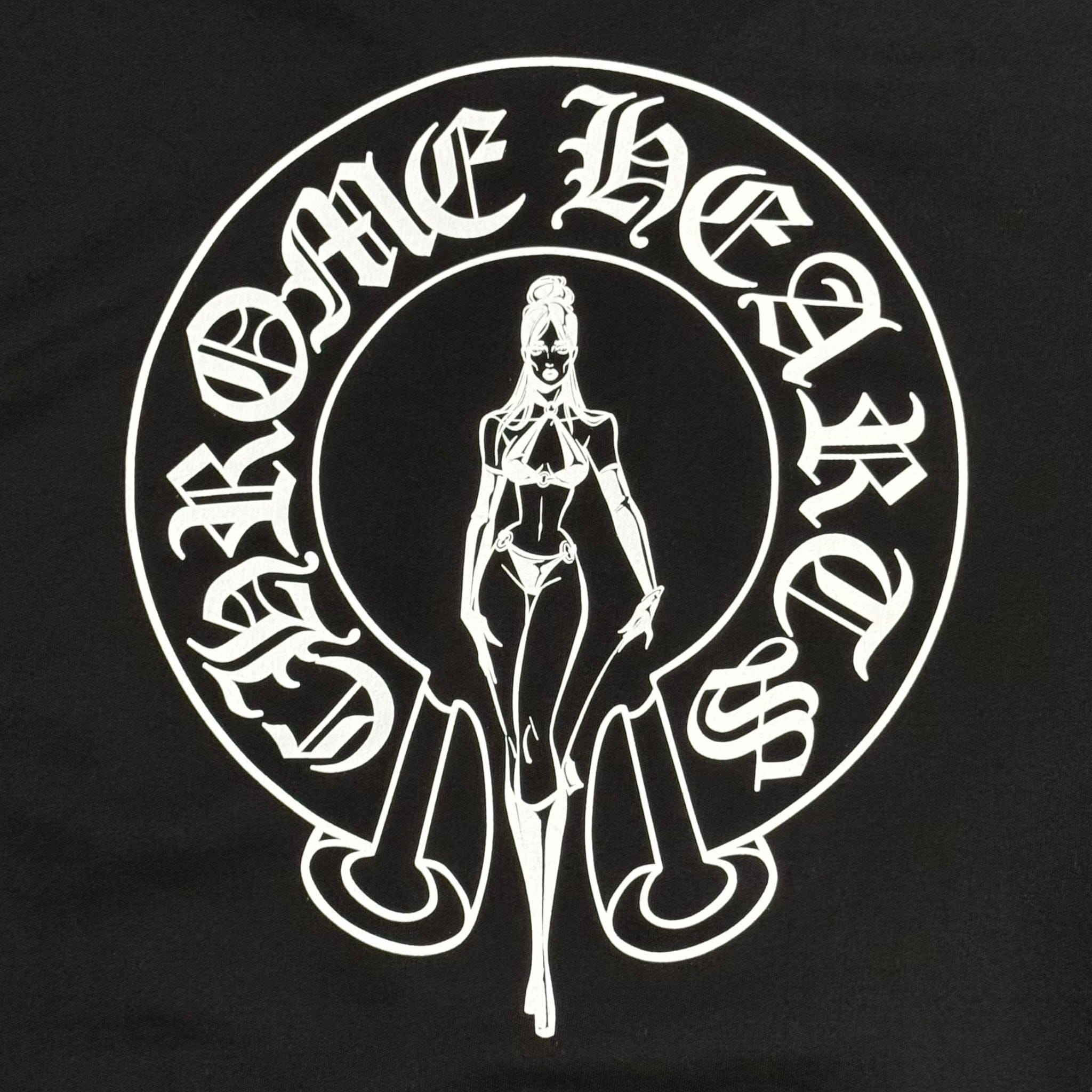 Chrome Hearts x Deadly Doll Horseshoe Dagger Logo Zip Up Hooded Sweats