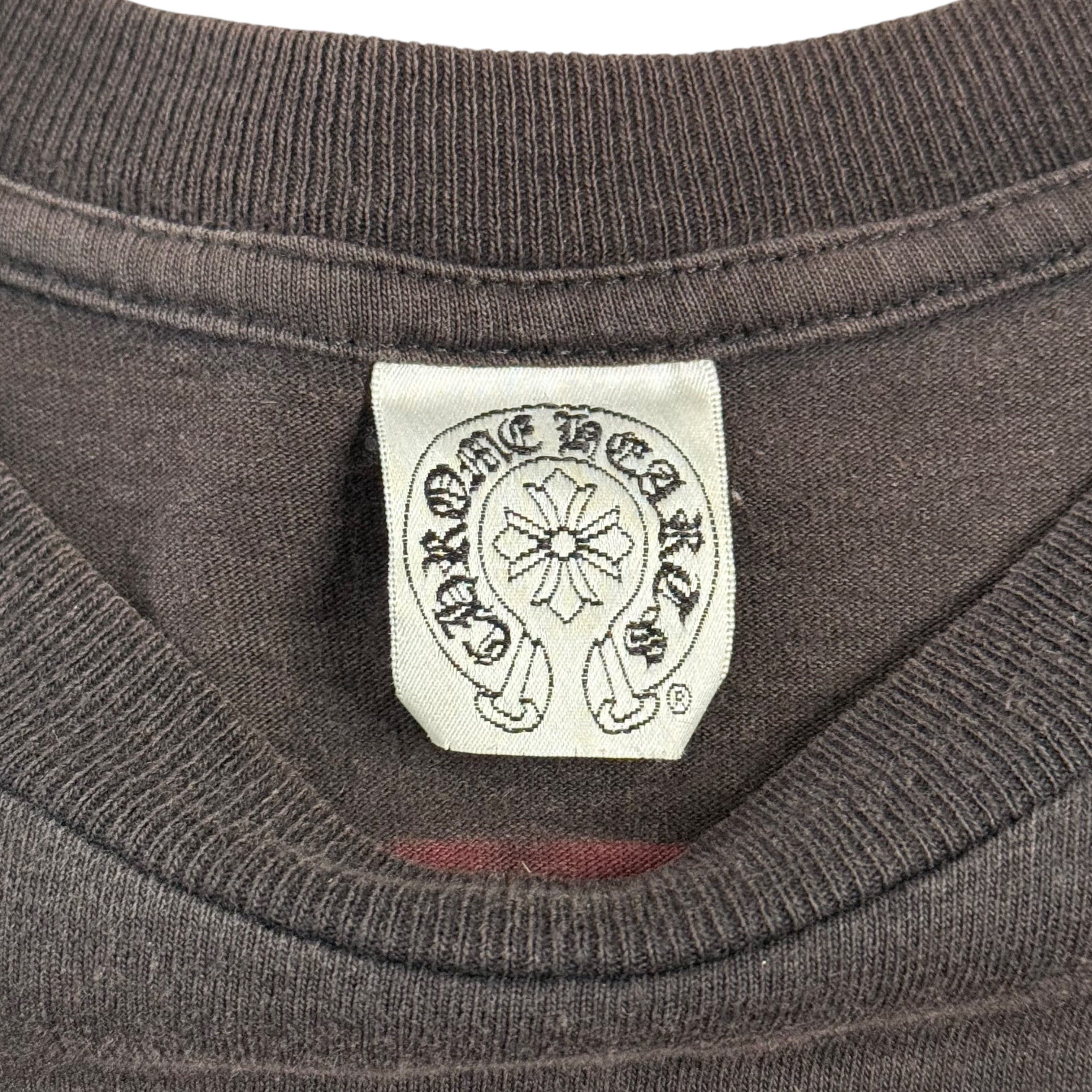 Chrome Hearts Vintage Horseshoe Logo Pocket Short Sleeve Tee Shirt Bla