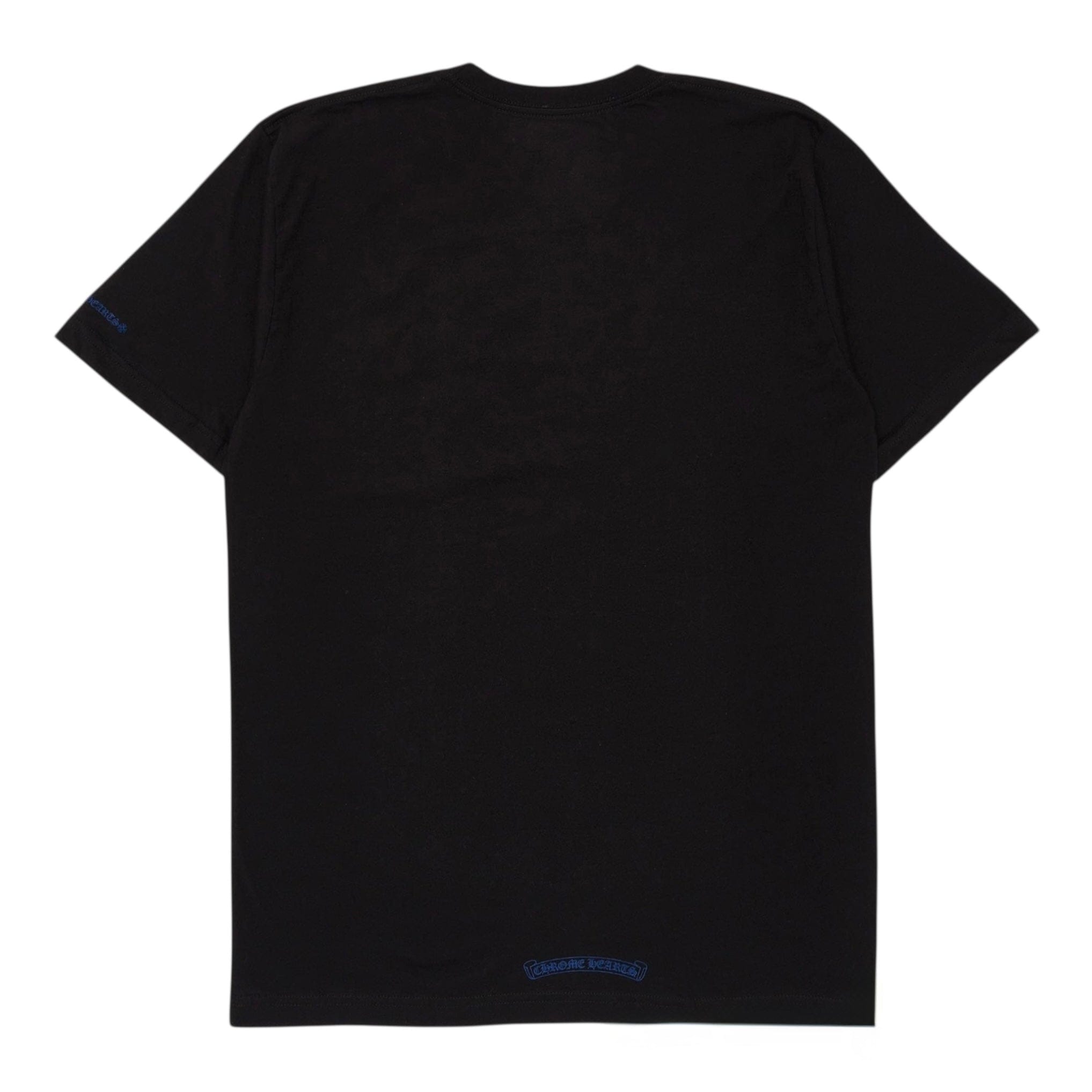 Chrome Hearts Neck Logo Pocket Short Sleeve Tee Shirt Black Blue