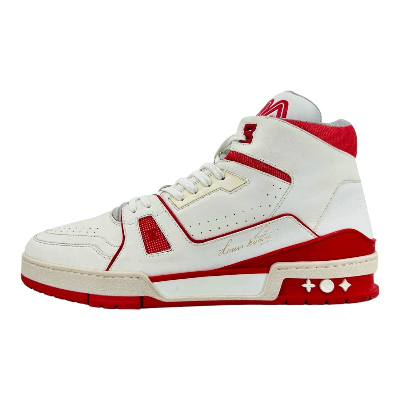 Louis Vuitton LV Trainer Sneaker Mid White Red – LEGACY-NY