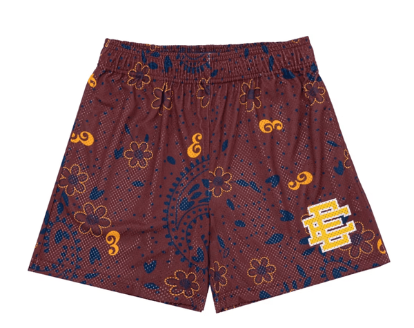 Eric Emanuel EE Basic Shorts Maroon Paisley
