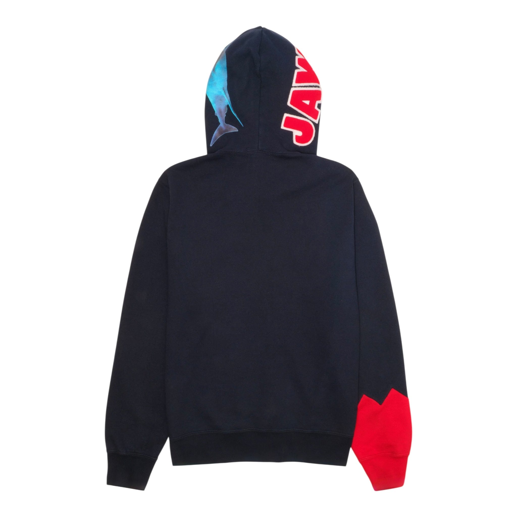 BAPE x Jaws Printed Shark Logo Full Zip Hooded Sweatshirt Navy Blue Mu