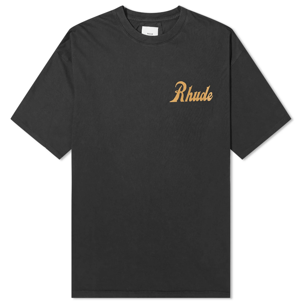 Rhude Sales And Services Short Sleeve Tee Shirt Black