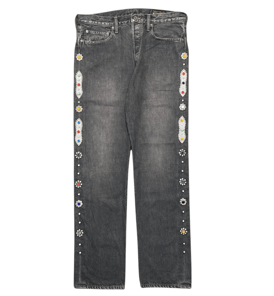 Kapital Kountry 14oz Studs Gem Stone Studded Embellished Denim Jeans G