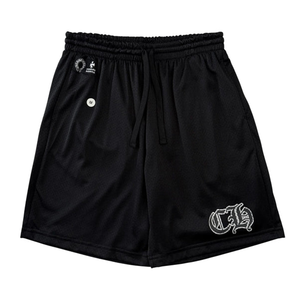 パンツ Chrome Hearts MESH VARSITY SHORTS Chrome Hearts Sports Mesh Varsity Shorts Black Silver