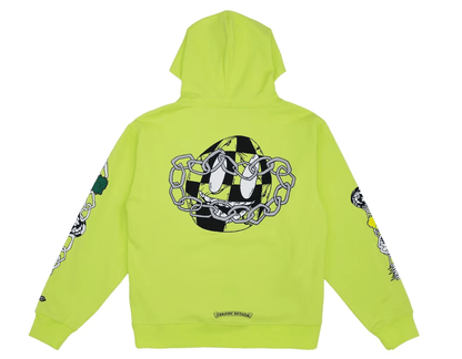 Chrome Hearts x Matty Boy Chain Link Logo Hooded Sweatshirt Volt Green Chrome Hearts x Matty Boy Chain Link Logo Hooded Sweatshirt Volt Green