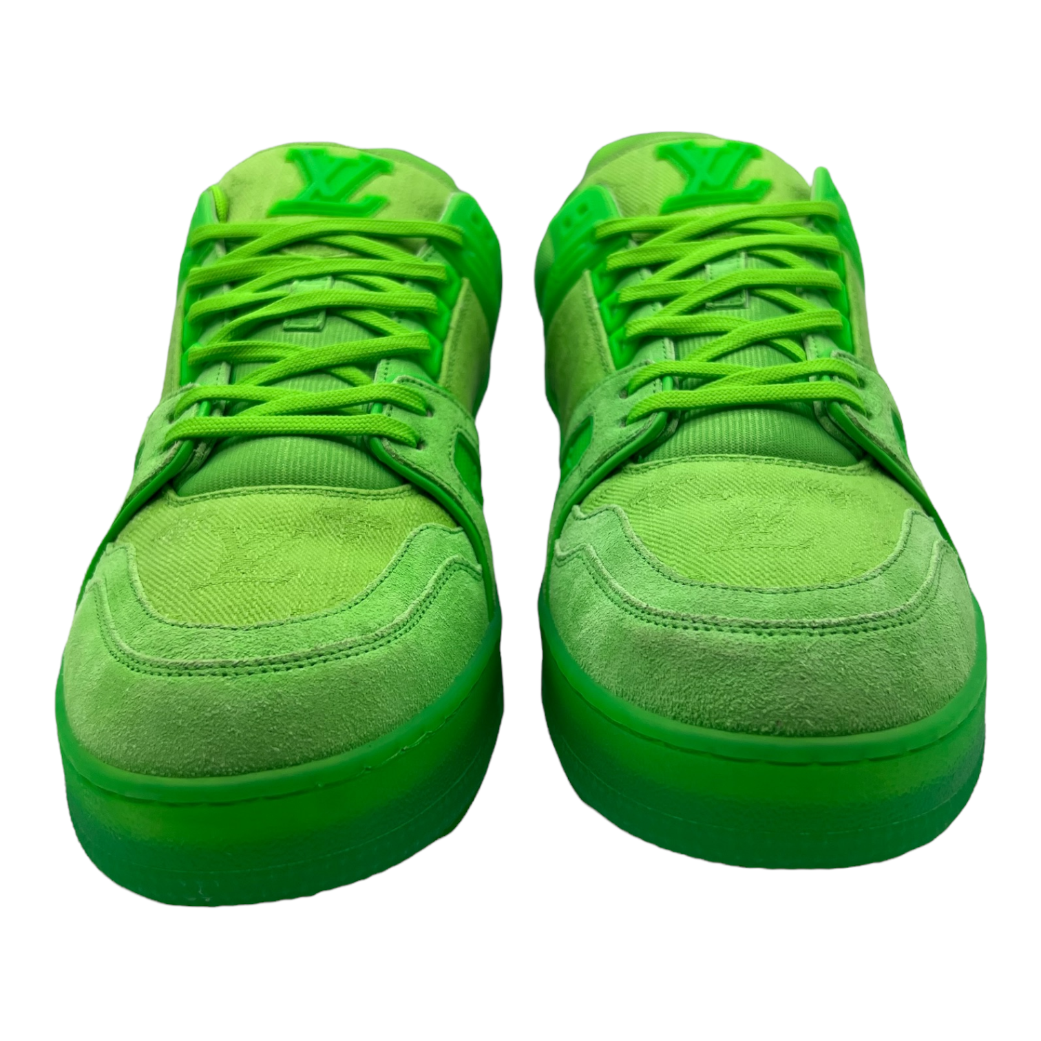 Tuesday Twisters ✓ - Louis Vuitton LV Trainer Low Fluorescent Green  Pre-Owned
