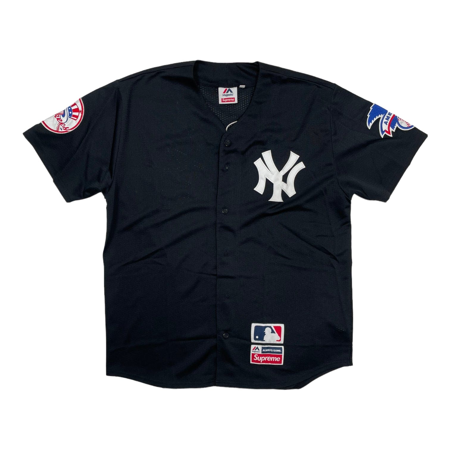 Supreme Yankees Baseball Jersey Black Pre-Owned