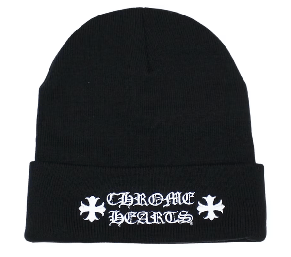 帽子 chrome hearts beanie Chrome Hearts Logo Beanie Black