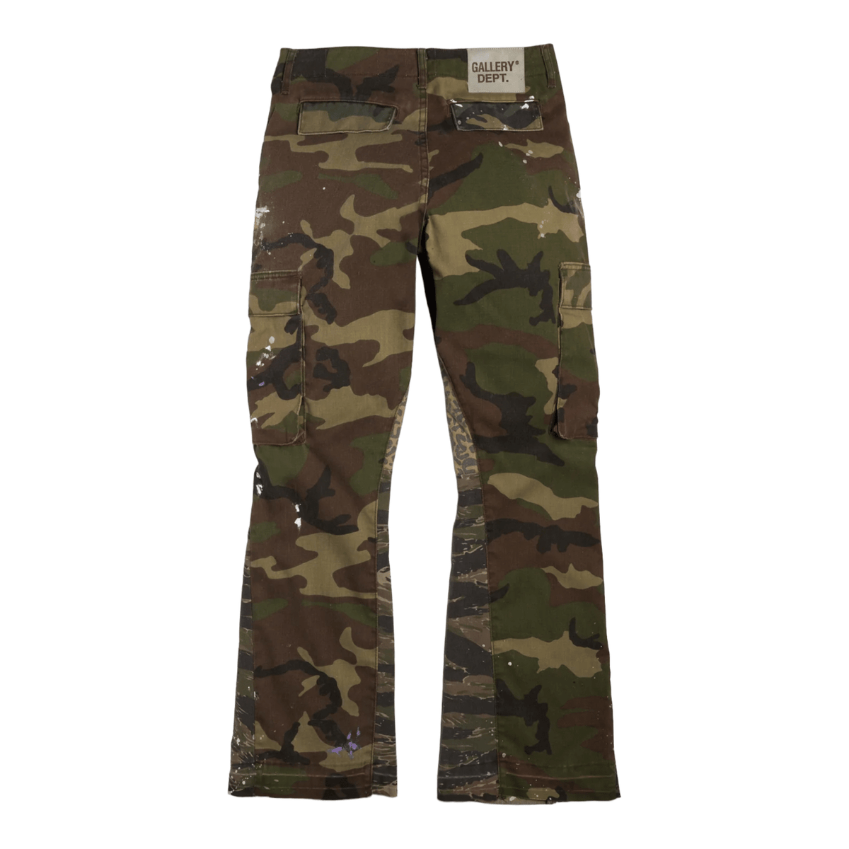 Gallery Department LA Flare Paint Splatter Cargo Pants Camo