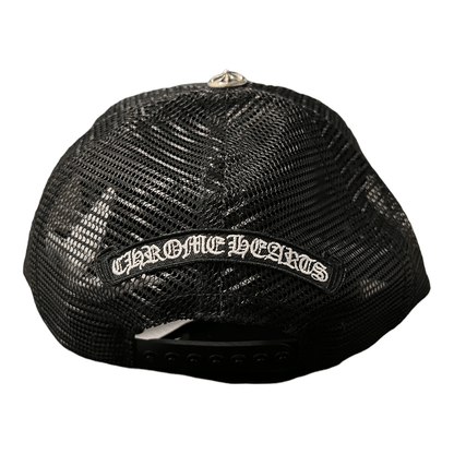 Chrome Hearts Matty Boy Leather Chomper Logo Patch Trucker Chrome Hearts Matty Boy Leather Chomper Logo Patch Trucker